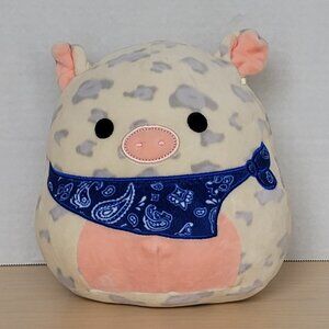 Kellytoy Rosie the Pig 2021 Squishmallow With Dark Blue Bandana Plush Toy 8 in